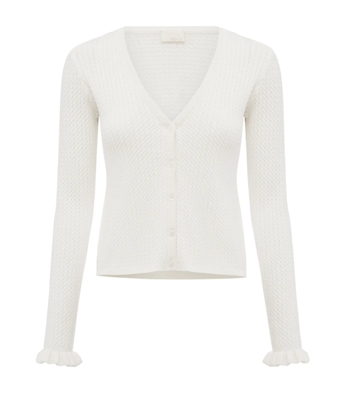 Iris Knitted Cardigan In Bone