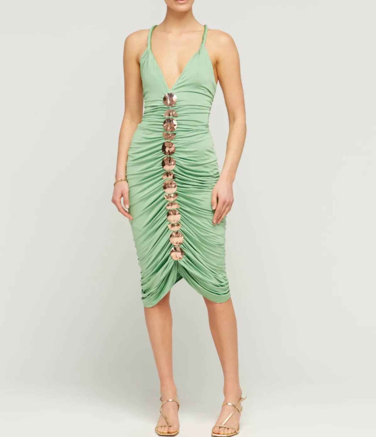 Jalina Ruched Maxi Dress In Meadow