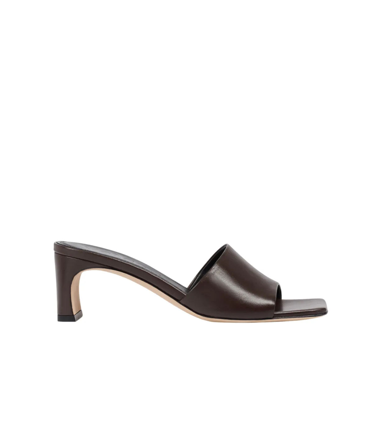 Jeanie Leather Mule In Moka