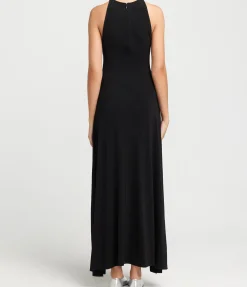 Jonati Halter Dress In Noir