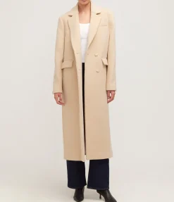 Josephine Wool Coat In Biscuit