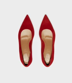 Judi Suede Pump In Red