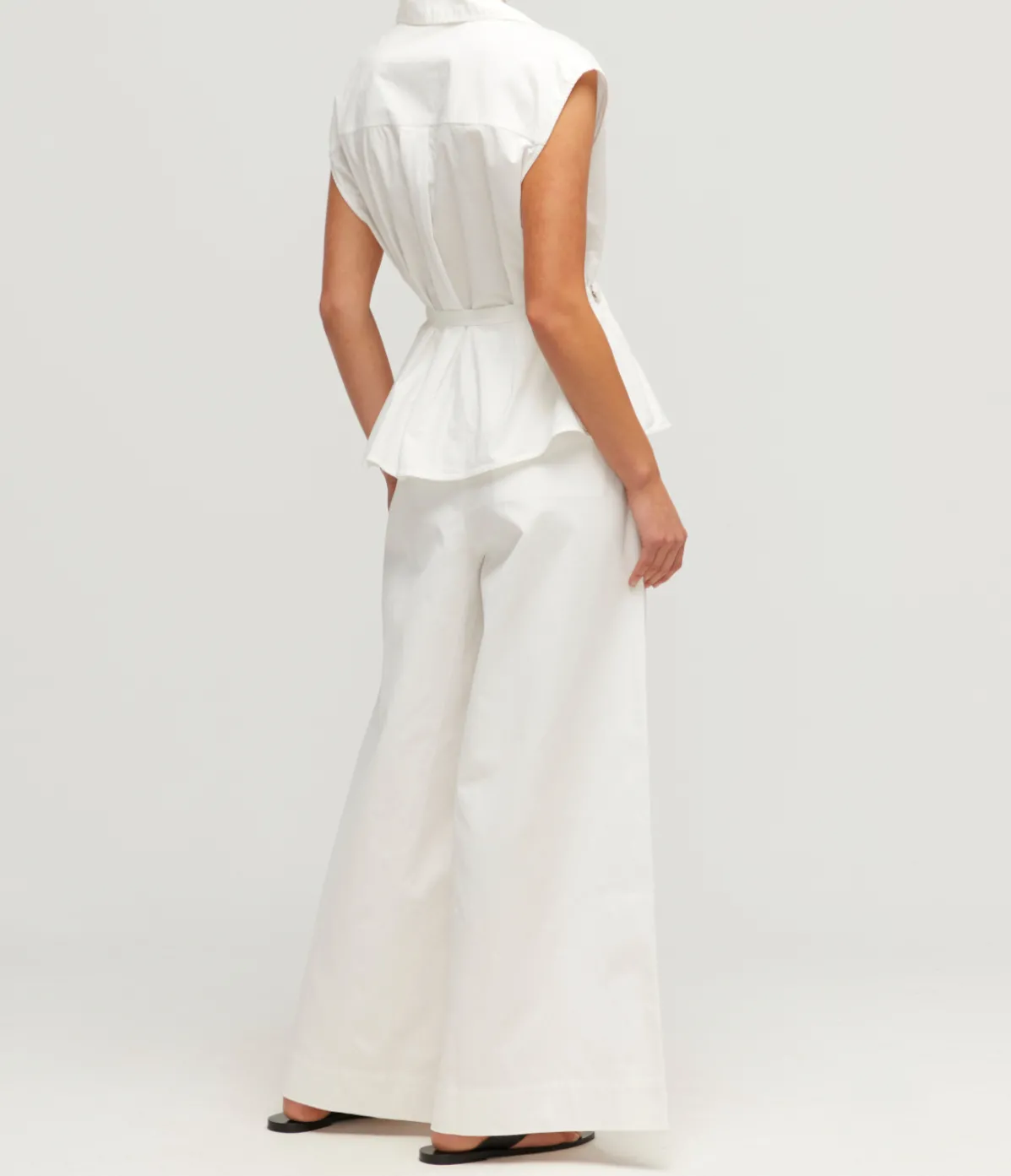 Juno Belted Shirt In White