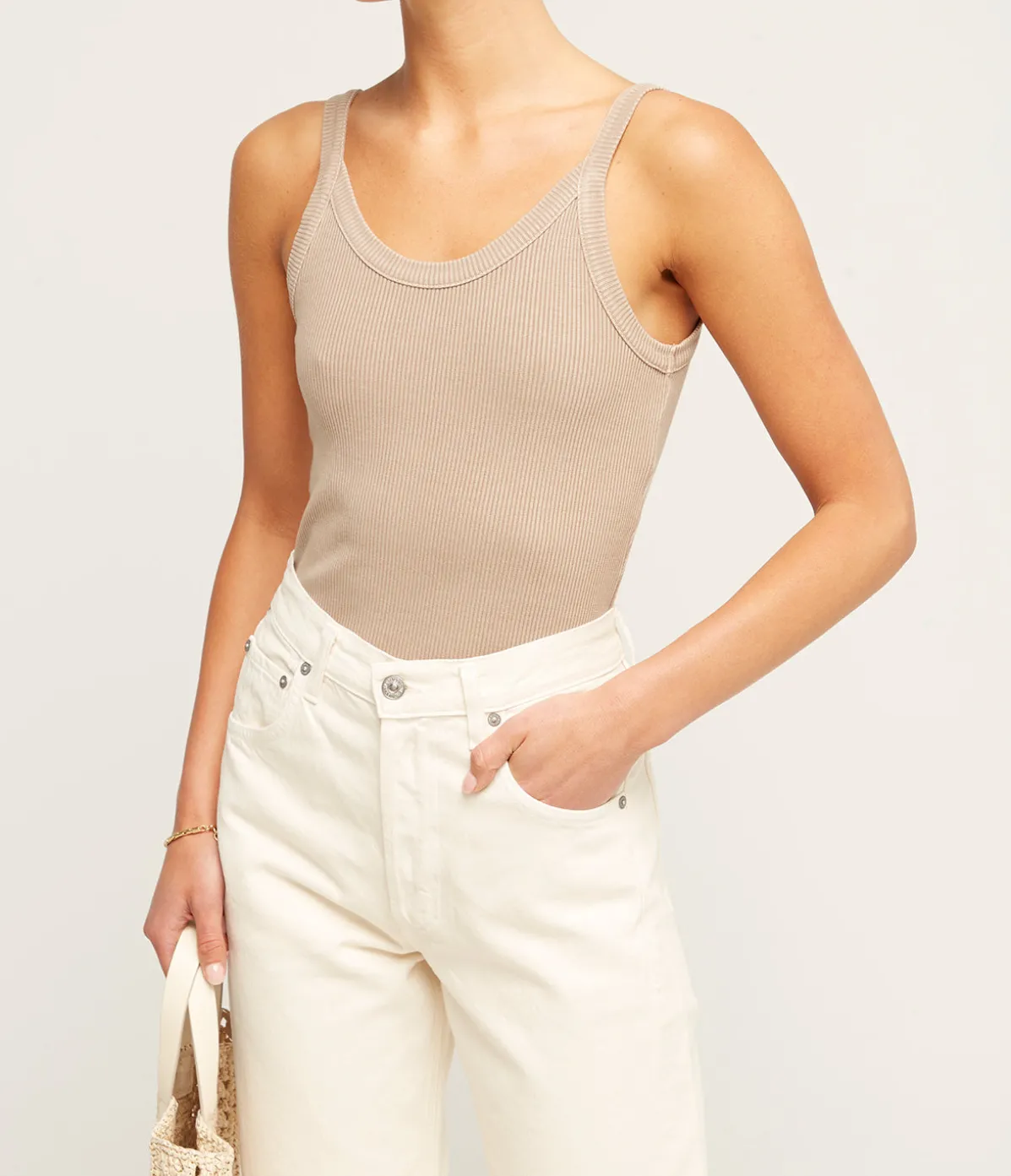 Katia Scoop Neck Tank In Sandatlas