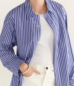 Kayla Shirt In Navy Stripe