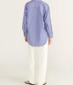 Kayla Shirt In Navy Stripe