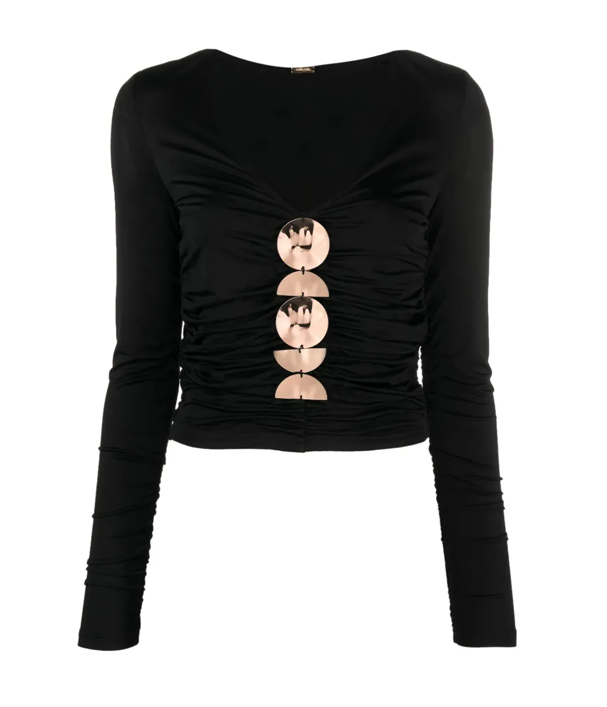 Keira Long Sleeve Top In Black