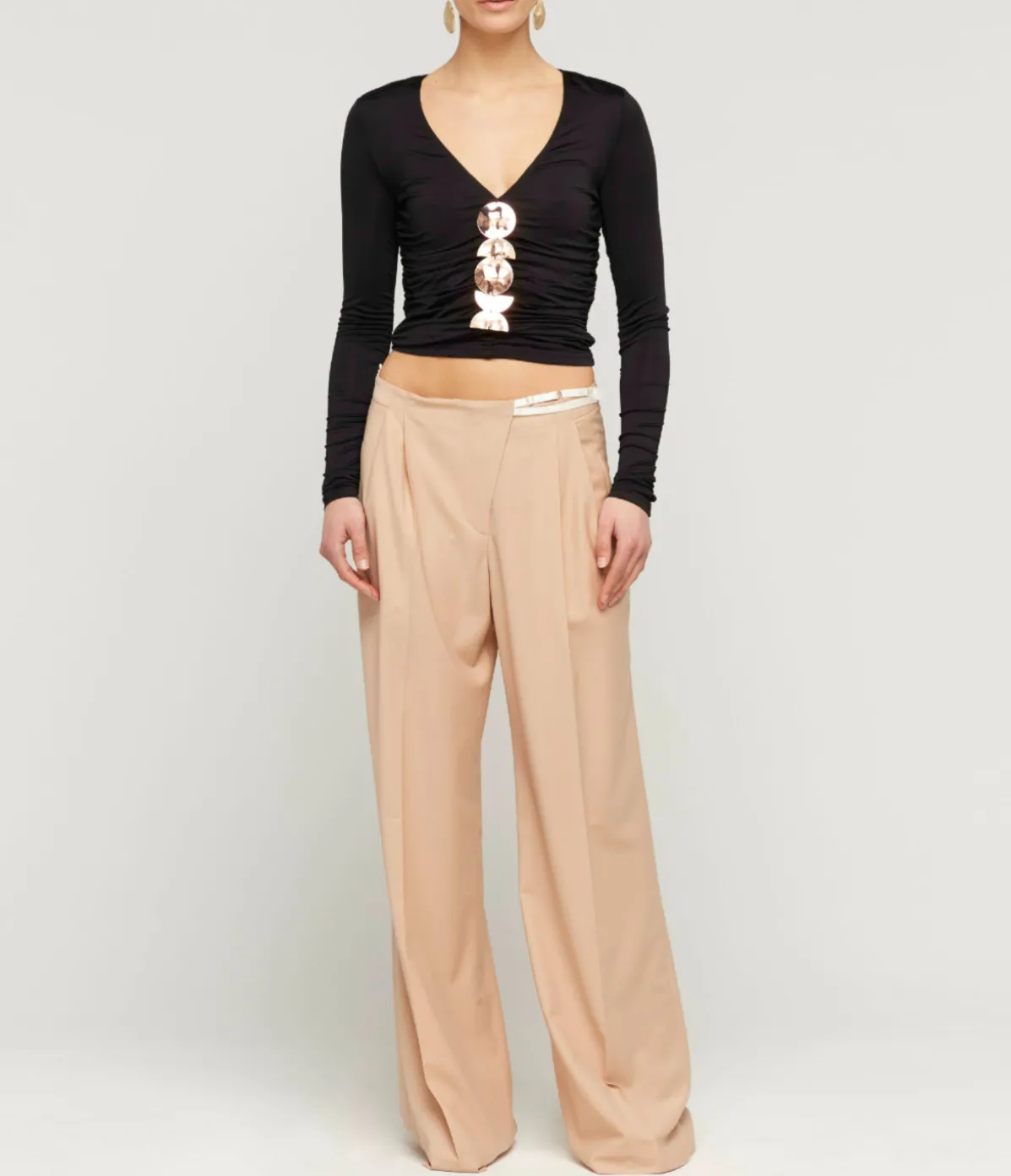 Keira Long Sleeve Top In Black