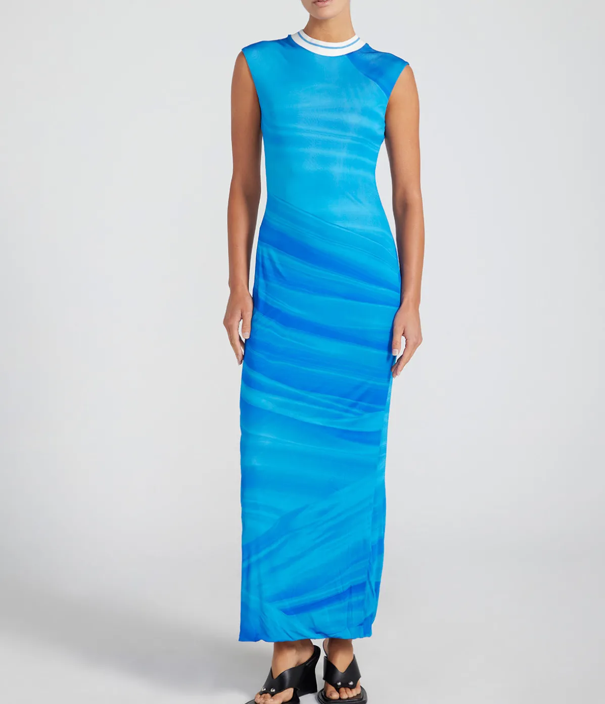 Kent Sleeveless Dress In Ibiza Blue