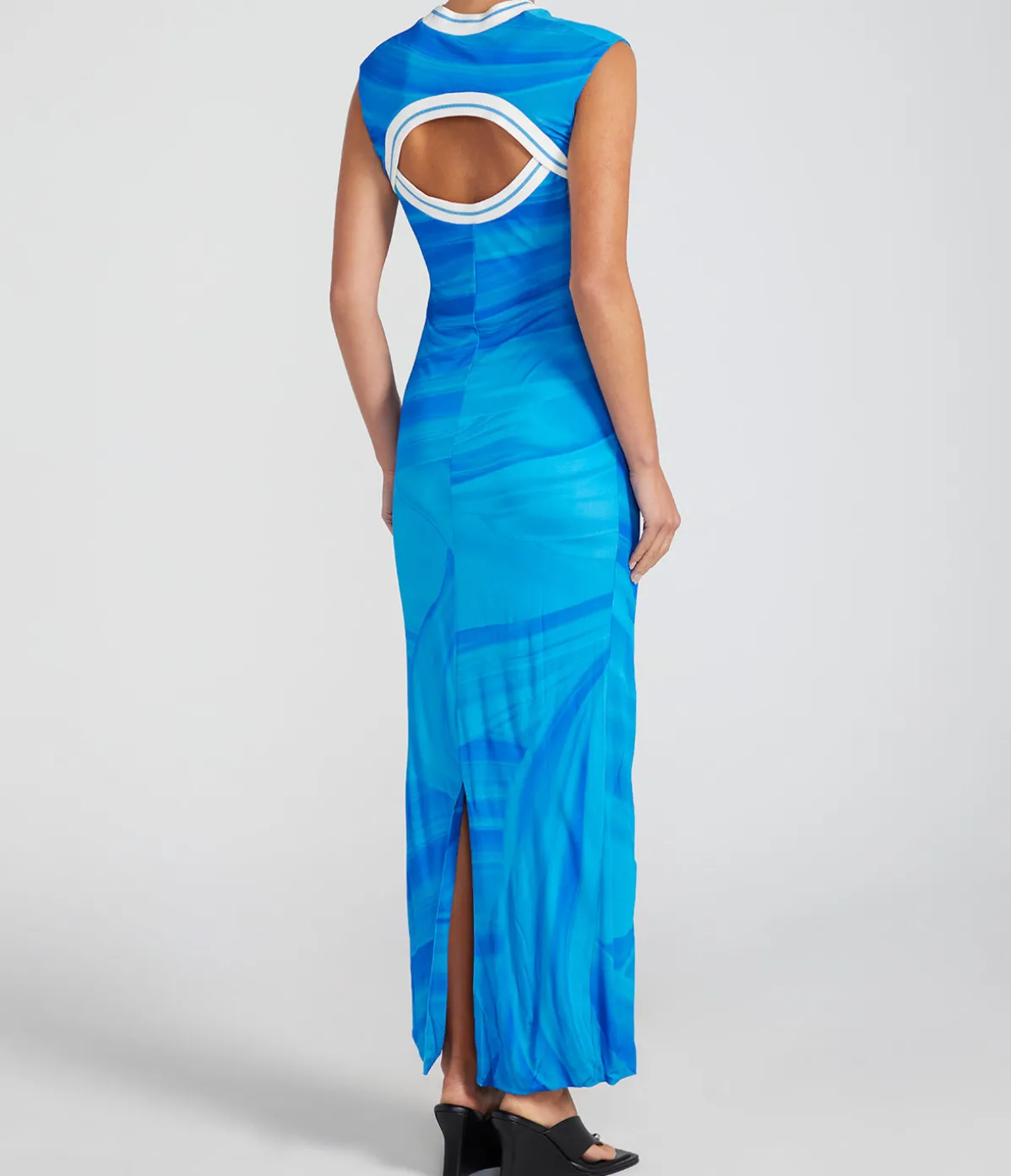 Kent Sleeveless Dress In Ibiza Blue