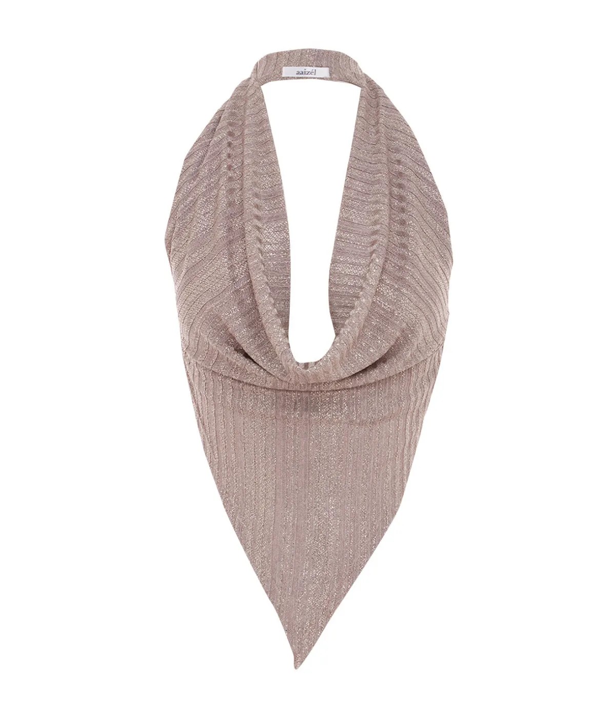 Knit Scarf Top In Antique Silver