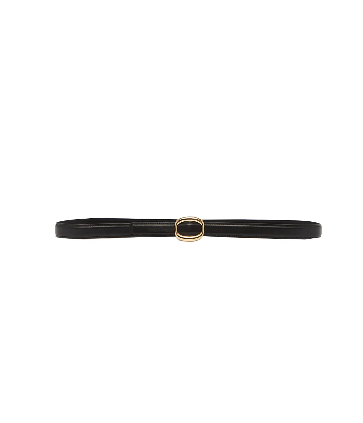 Lauren Leather Belt In Black And Gold