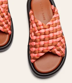 Layla Slide In Watermelon And Tan