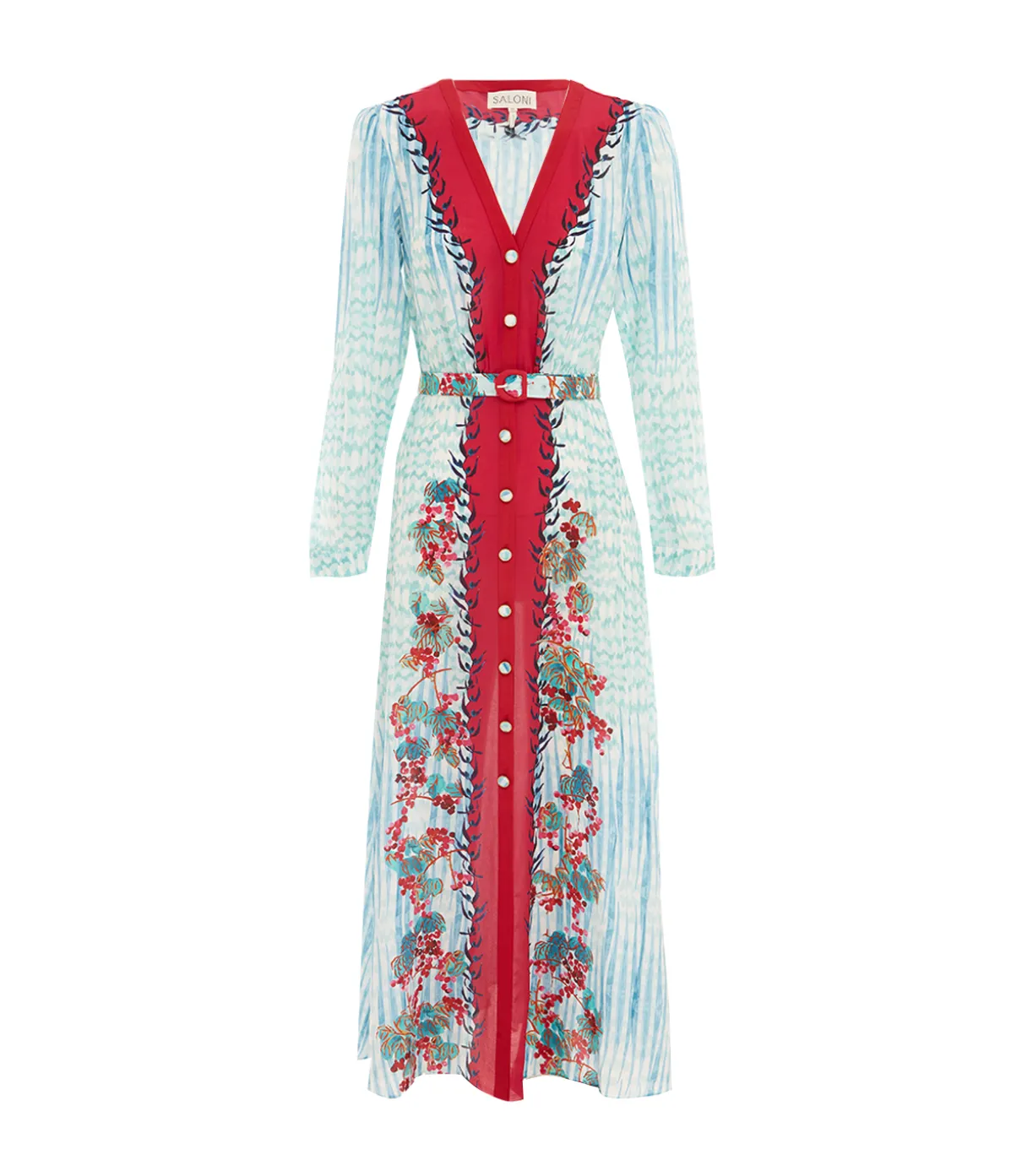 Lea Silk Longsleeve Shirtdress In Mulberry Vine