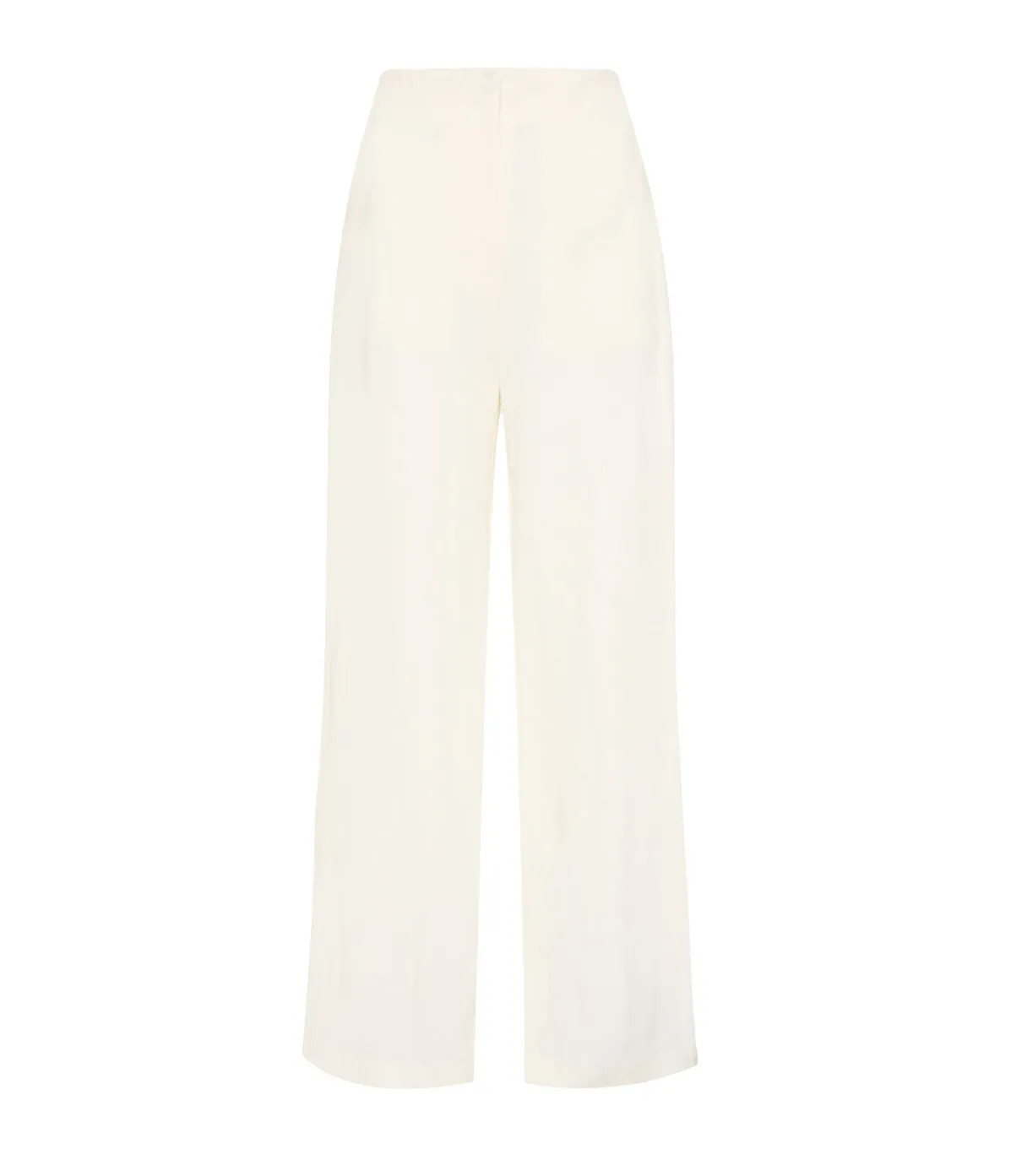 Linen Wide Leg Pants In Ivory