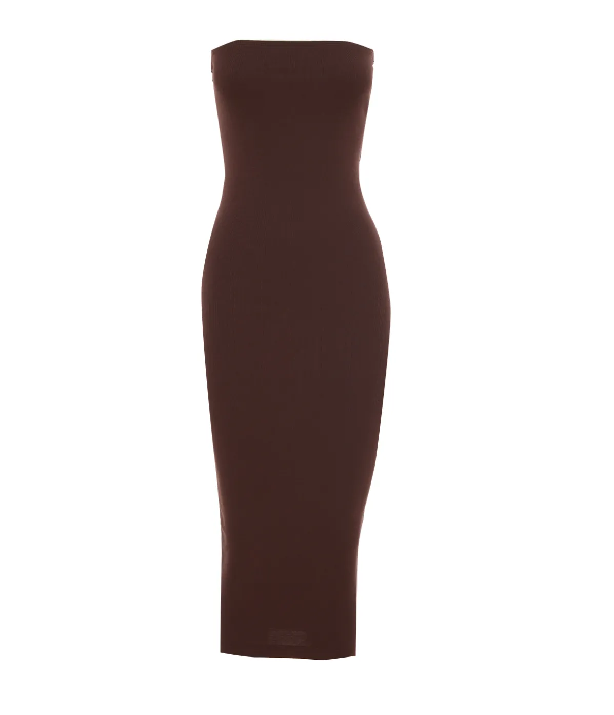 Liv Strapless Dress In Choco Plum