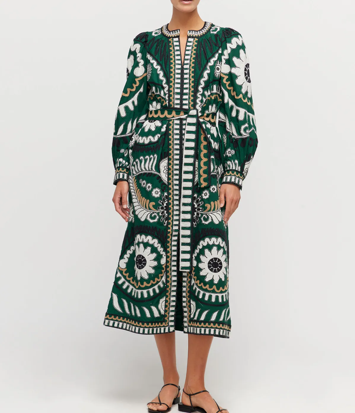 Long Sleeve Caftan In Charlough Print