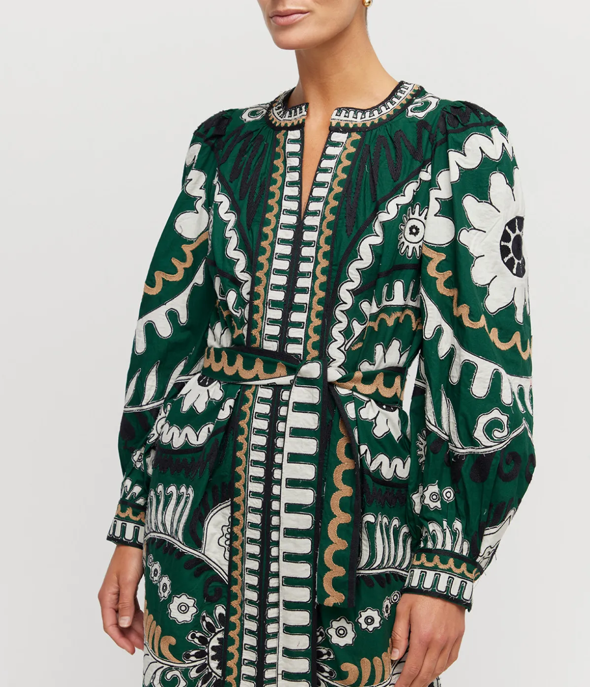 Long Sleeve Caftan In Charlough Print
