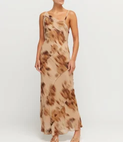 Lori Slip Dress In Hazelnut