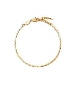Lucy Williams X Missoma Textured Snake Chain Bracelet In Gold
