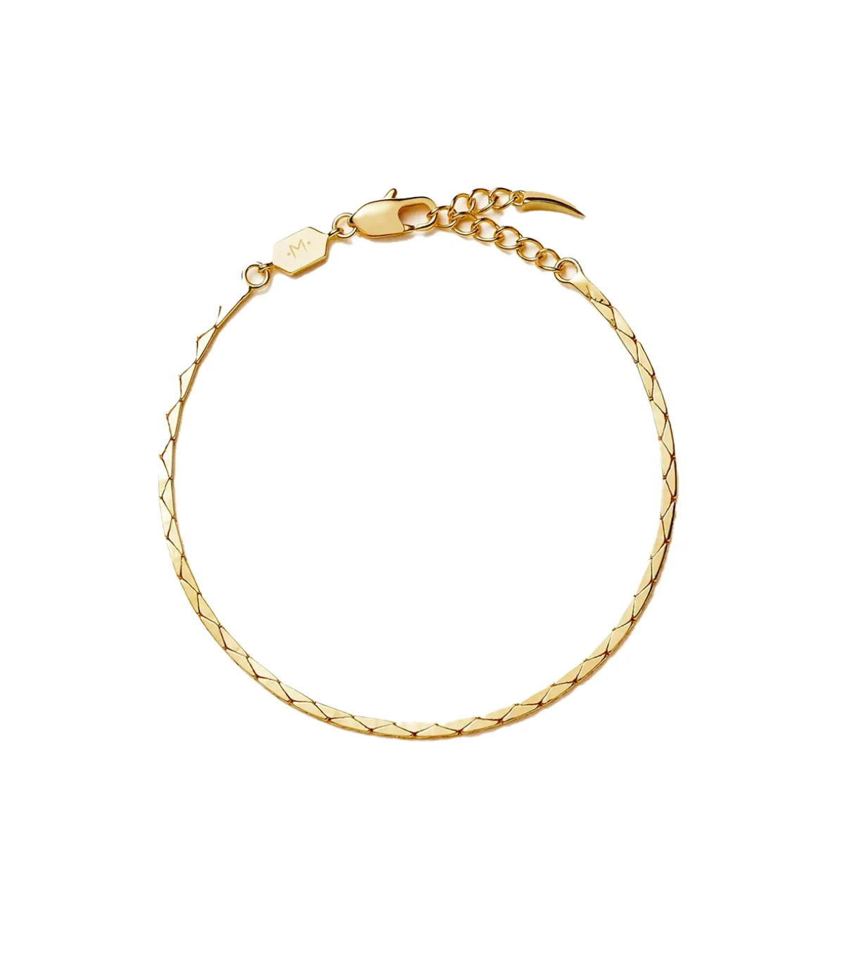 Lucy Williams X Missoma Textured Snake Chain Bracelet In Gold