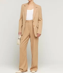 Luisa High Waisted Pant In Camel