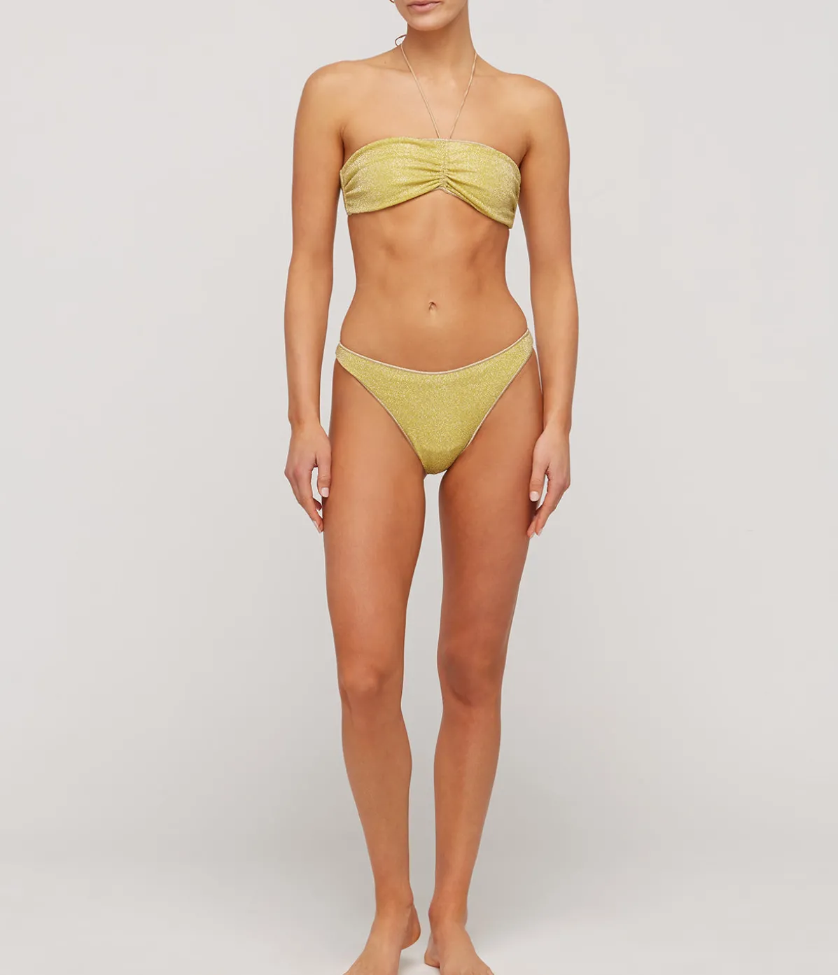 Lumiere Bandeau Bikini In Citron