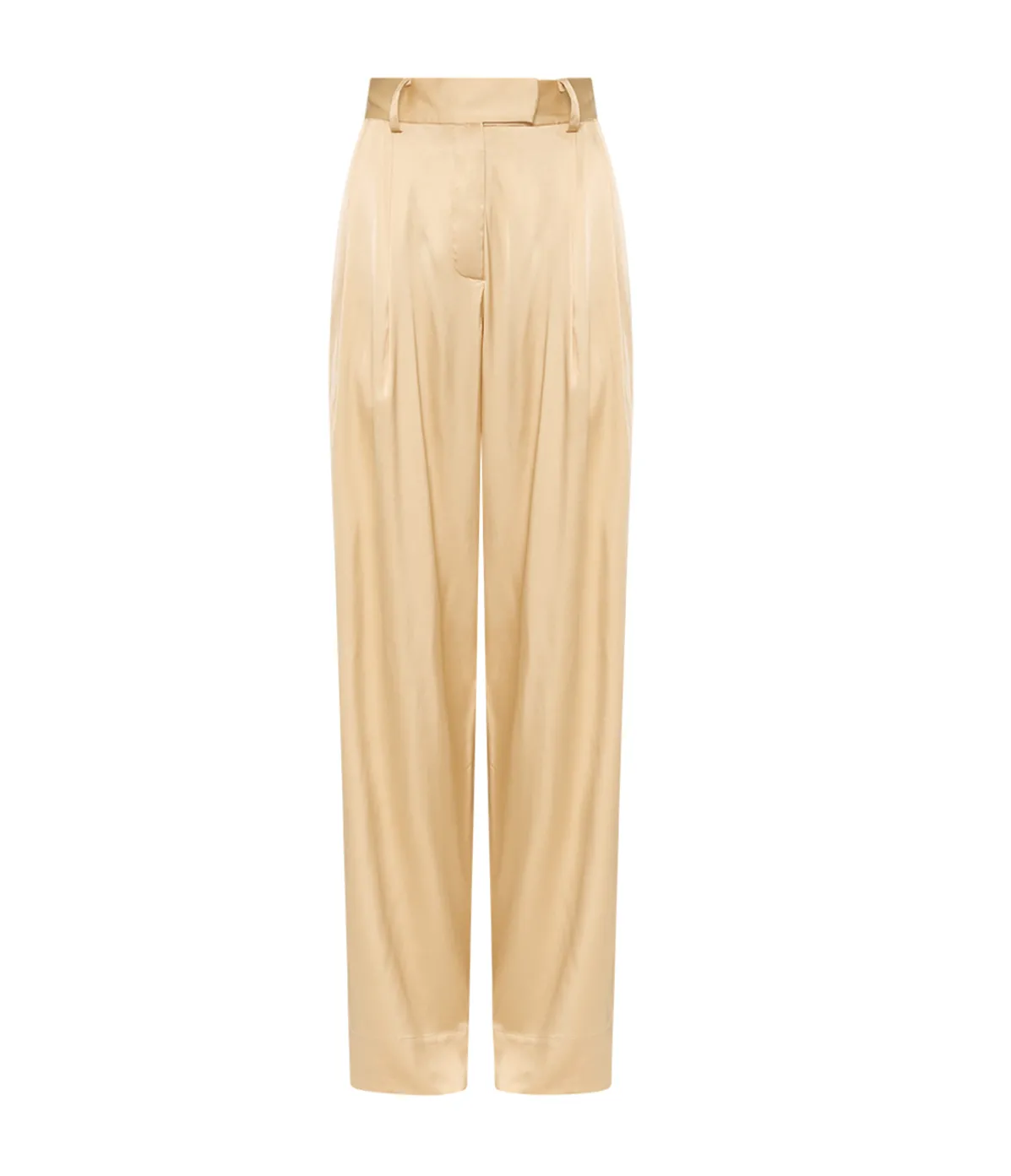 Lumiere Crepe Satin Trouser In Golden Citrine