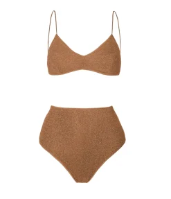Lumiere High Waisted Bikini In Toffee