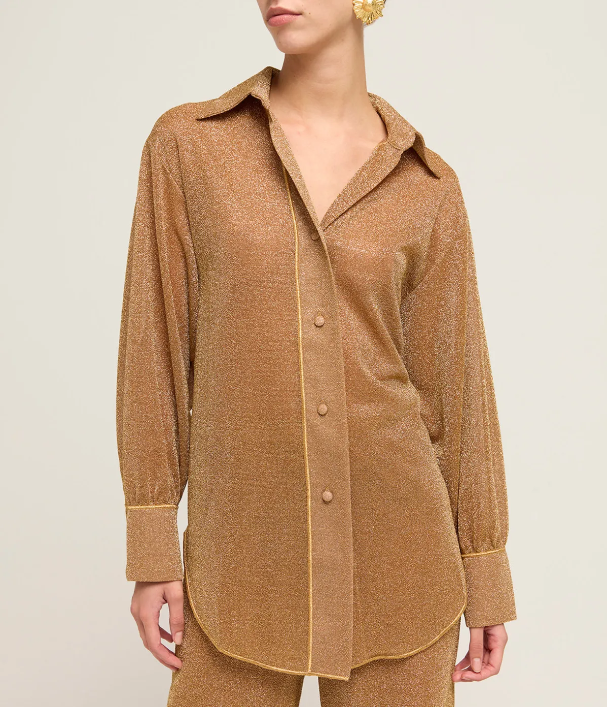 Lumiere Long Sleeve Shirt In Toffee