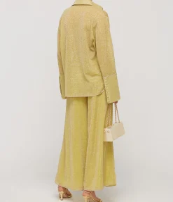 Lumiere Wide Leg Pants In Citron