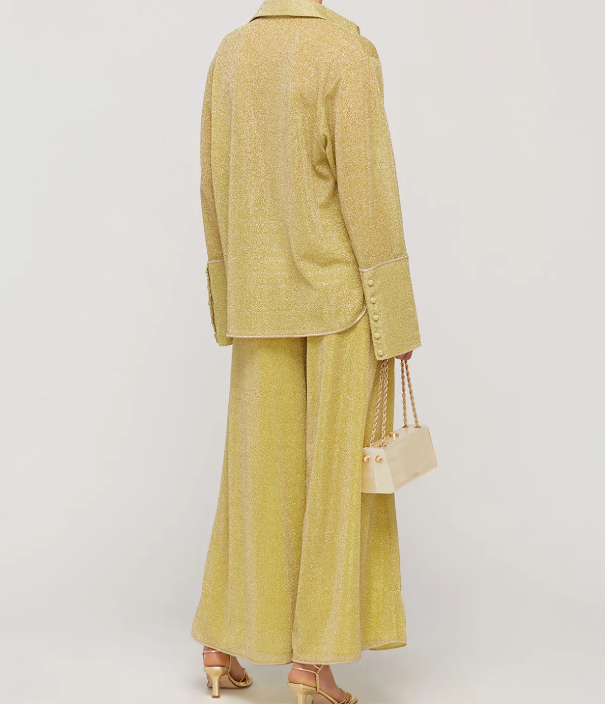 Lumiere Wide Leg Pants In Citron