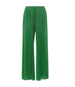 Lumiere Wide Leg Pants In Emerald Green