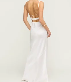 Luna Cowl Neck Maxi Dress In Ivory