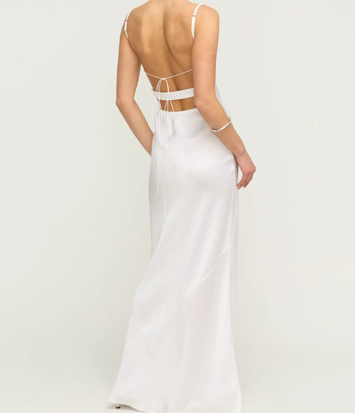 Luna Cowl Neck Maxi Dress In Ivory