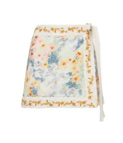 Luna Mini Linen Pareo In Florecer