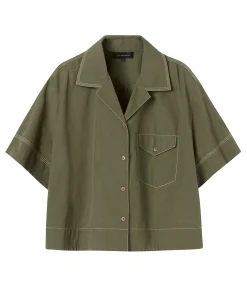 Maddy Short Sleeve Shirt In Khaki