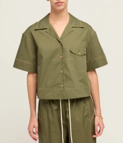Maddy Short Sleeve Shirt In Khaki