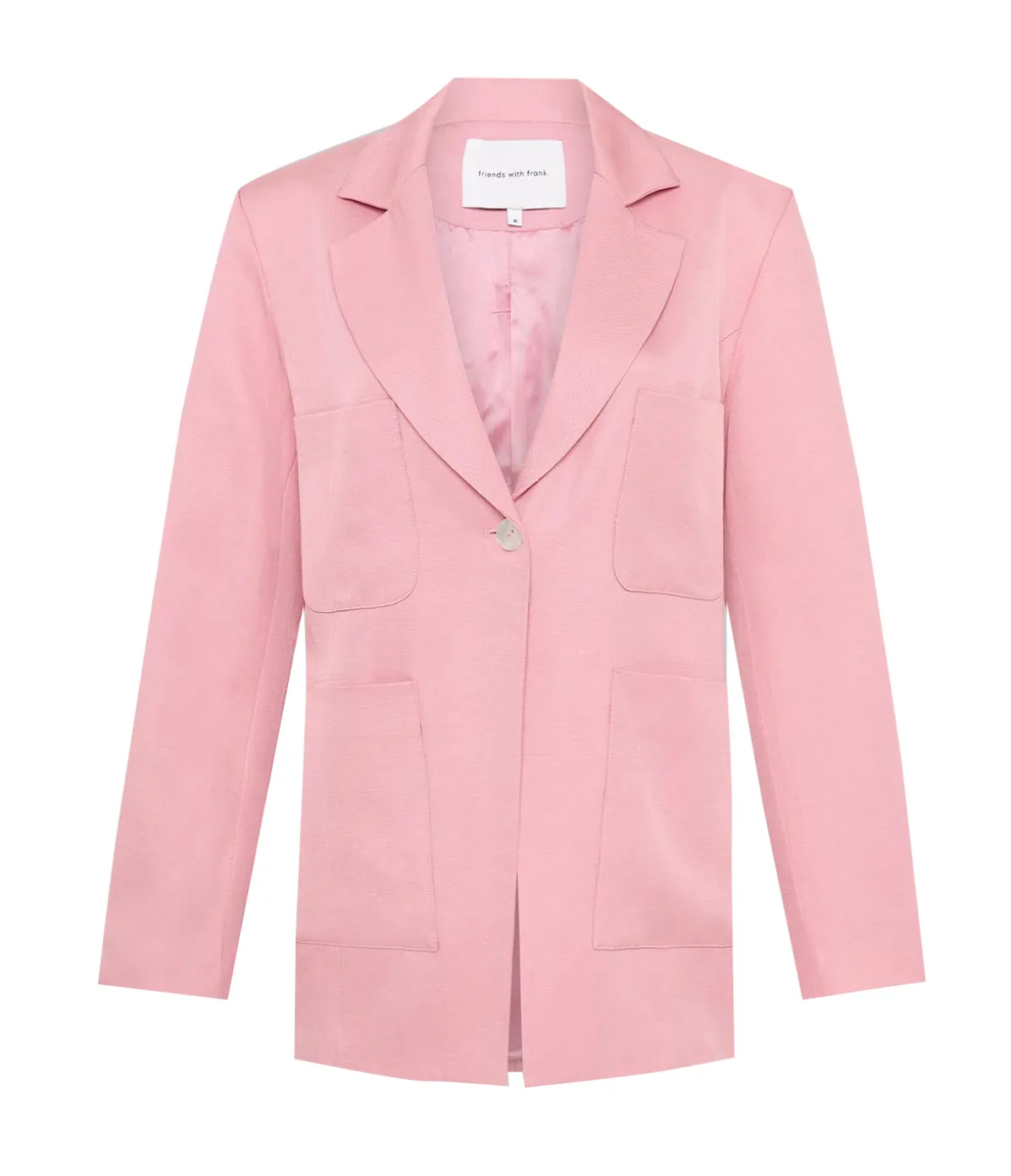 Marlowe Linen Blend Blazer In Pink
