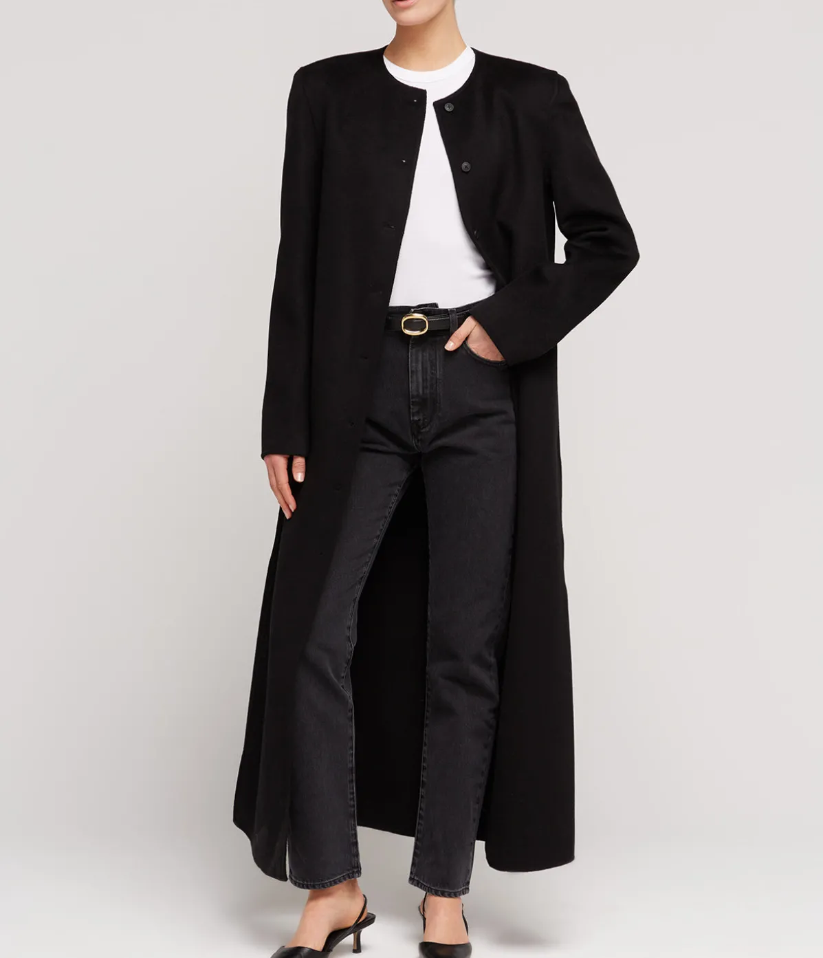 Martil Cashmere Blend Coat In Black