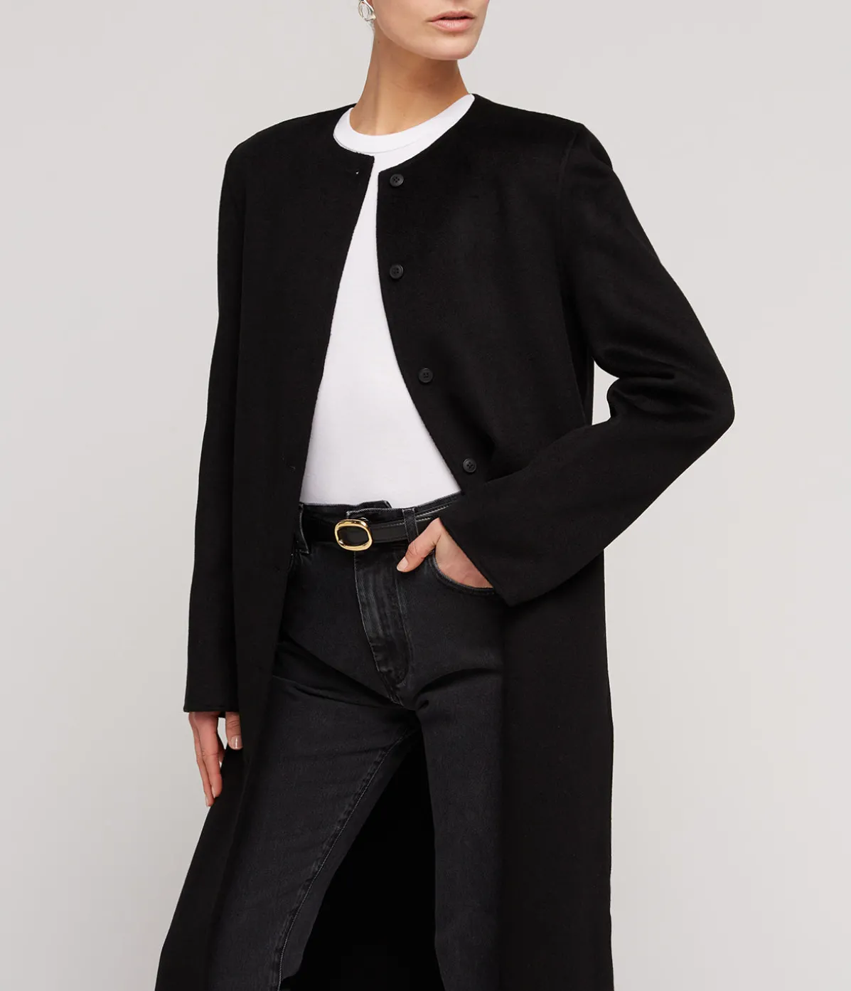 Martil Cashmere Blend Coat In Black