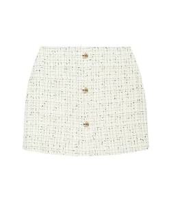 Mateo Skirt In Cream Tweed