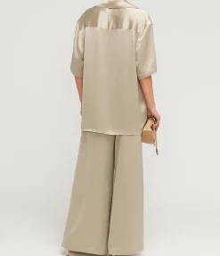 Mateo Wide Leg Pant In Taupe