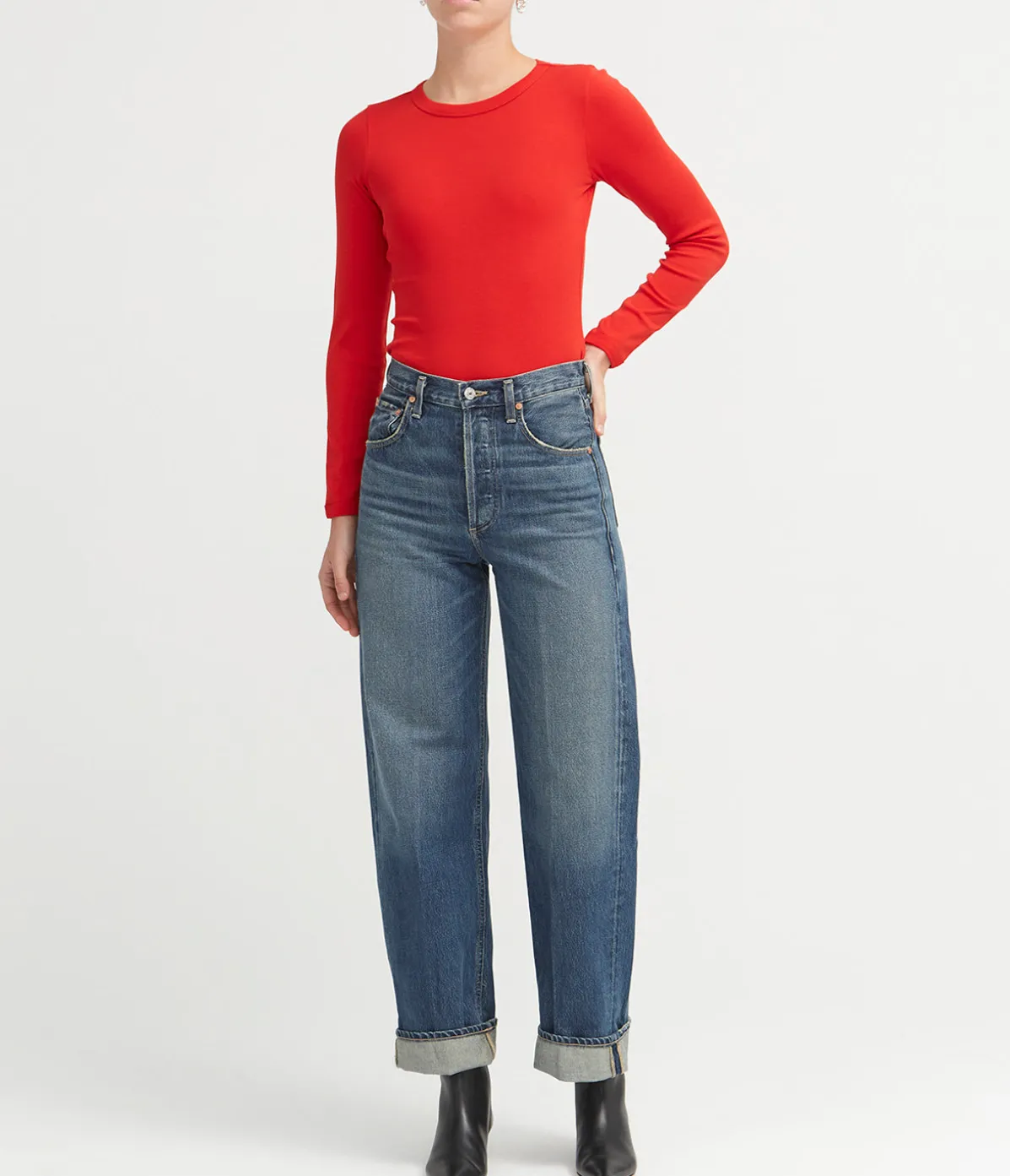 Max Fitted Long Sleeve Tee In Audrey