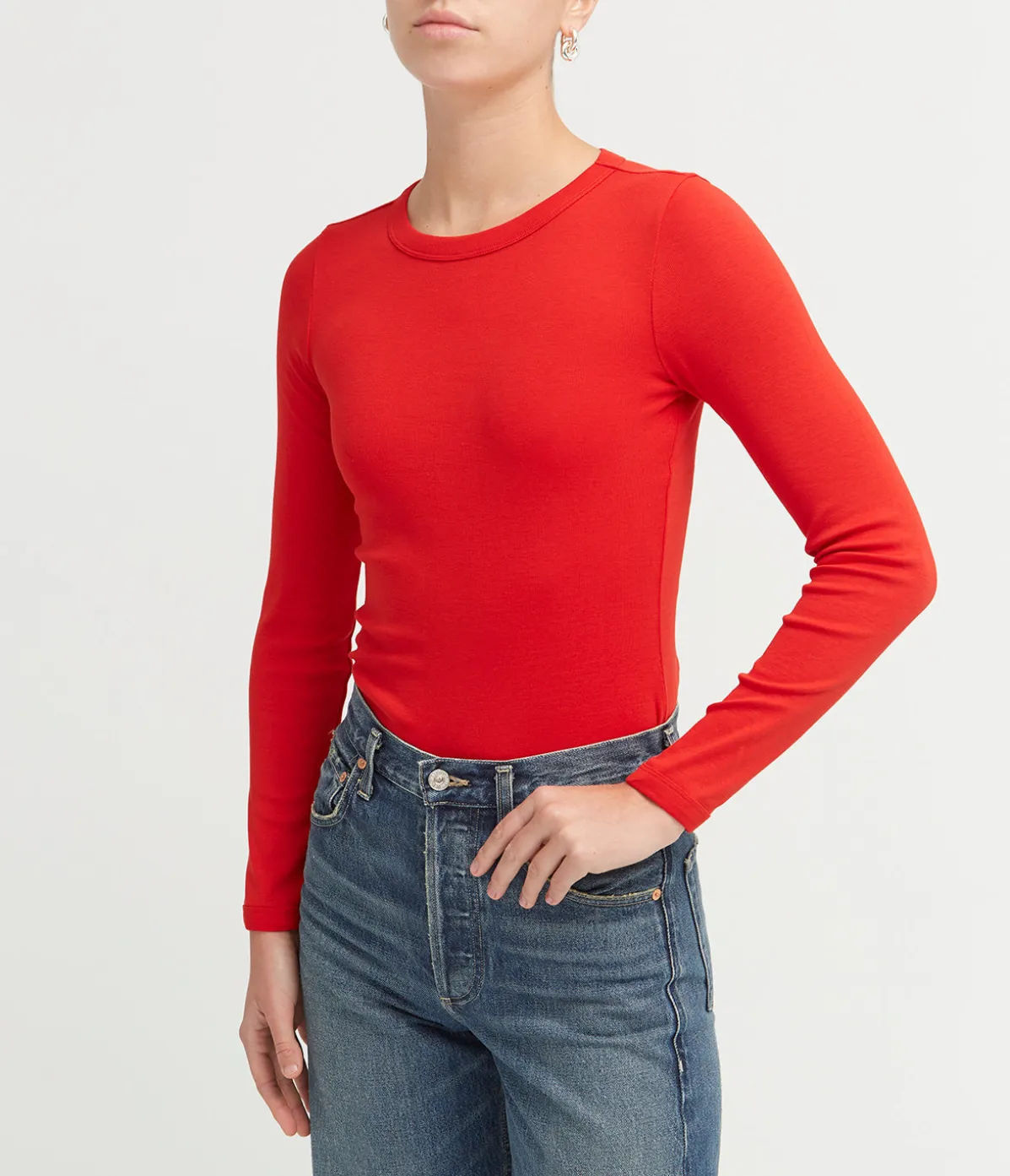 Max Fitted Long Sleeve Tee In Audrey