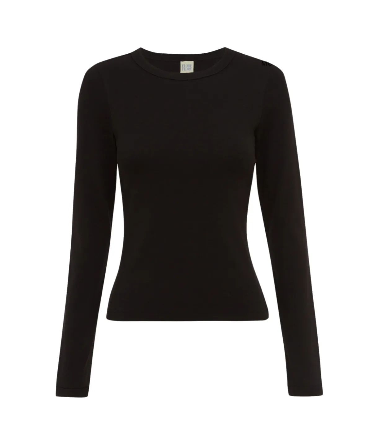 Max Fitted Long Sleeve Tee In Black