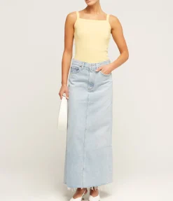May Square Neck Cami In Straw