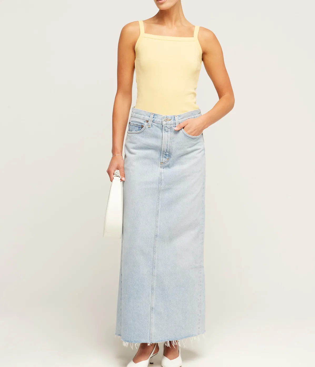 May Square Neck Cami In Straw