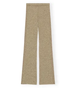 Melange Knit Pants In Brandy Brown