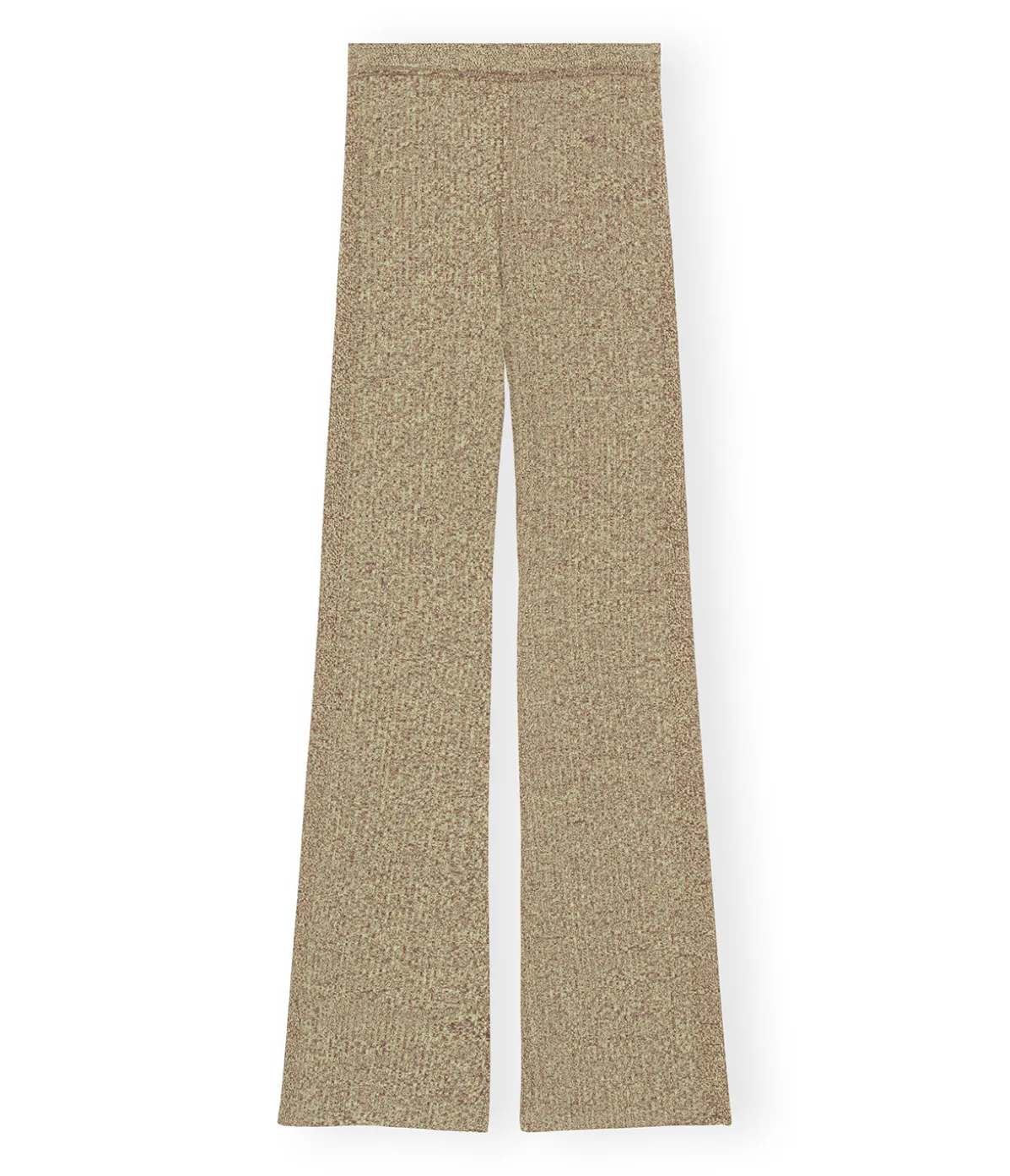 Melange Knit Pants In Brandy Brown